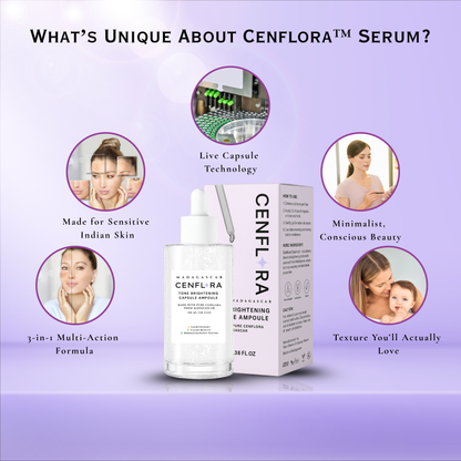 Cenflora™ Tone Brightening Capsule Ampoule – Glow & Calm Serum for Radiant, Even Skin