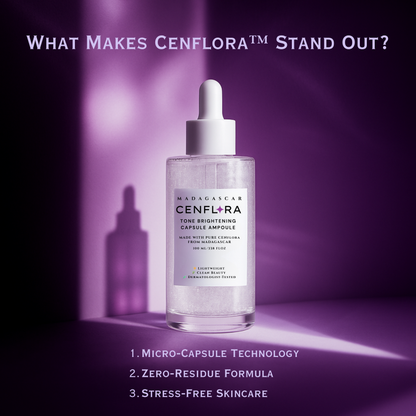 Cenflora™ Tone Brightening Capsule Ampoule – Glow & Calm Serum for Radiant, Even Skin