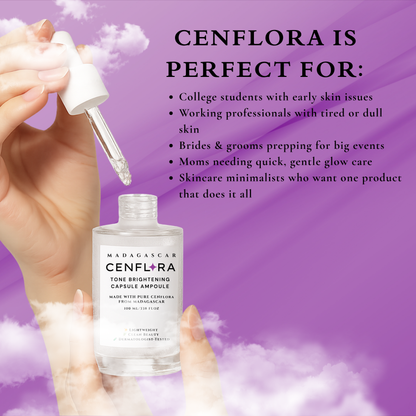 Cenflora™ Tone Brightening Capsule Ampoule – Glow & Calm Serum for Radiant, Even Skin